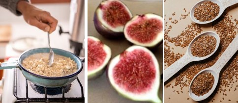 Oatmeal with figs and flaxseed, a breakfast made with anti-inflammatory foods