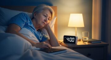 Senior waking up at 4 AM – causes and solutions for better sleep." (Includes target keywords naturally.