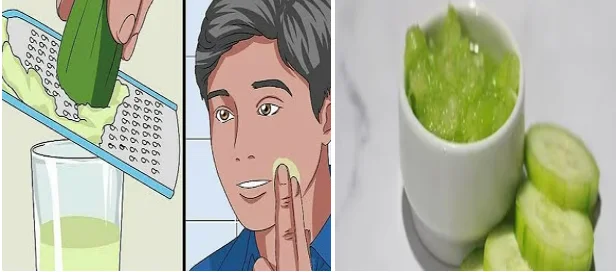 Grated cucumber for acne and blackheads