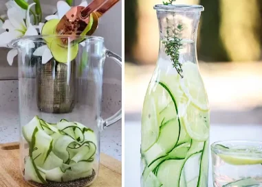 Cucumber infused water