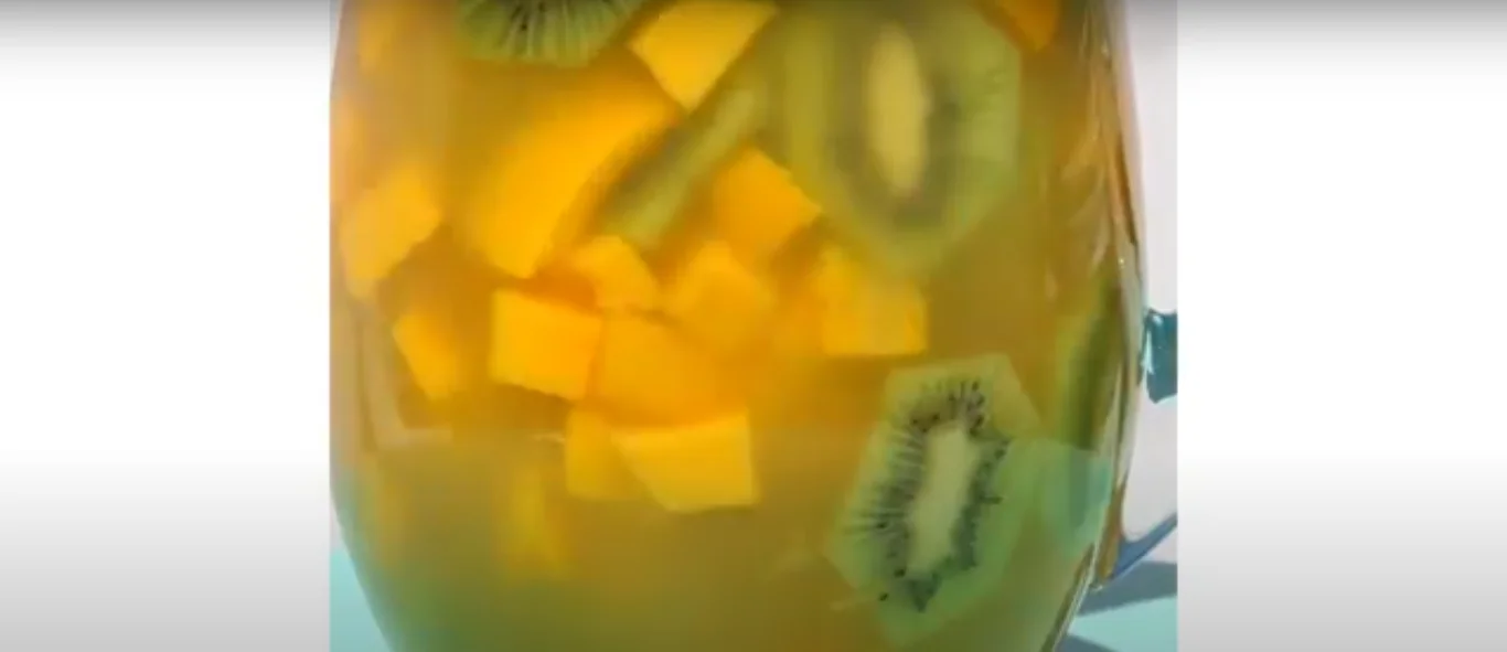 Tropical fruits mango pineapple