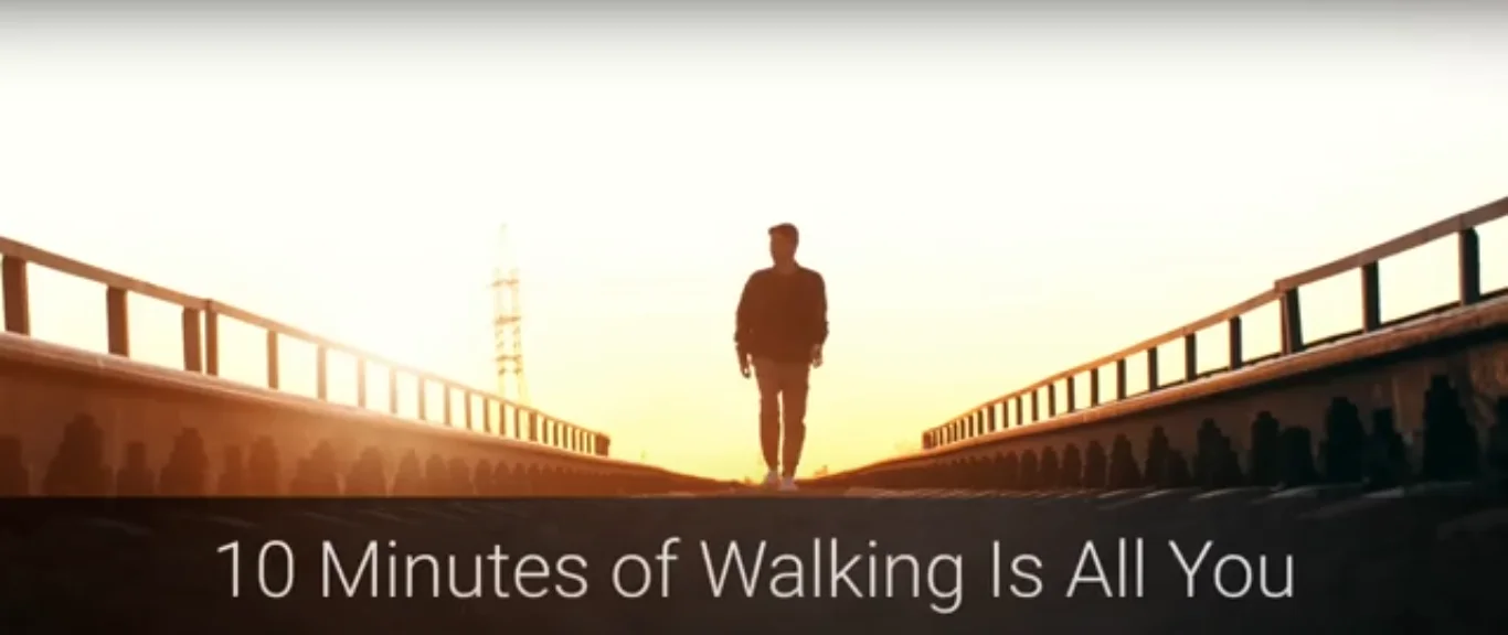 Walking outdoors clear mind stress