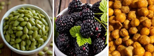 Berries pumpkin seeds healthy snacks