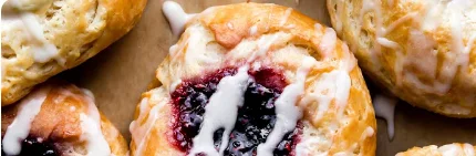Breakfast pastries sugar