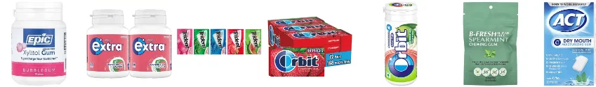Sugar-free gum aspartame