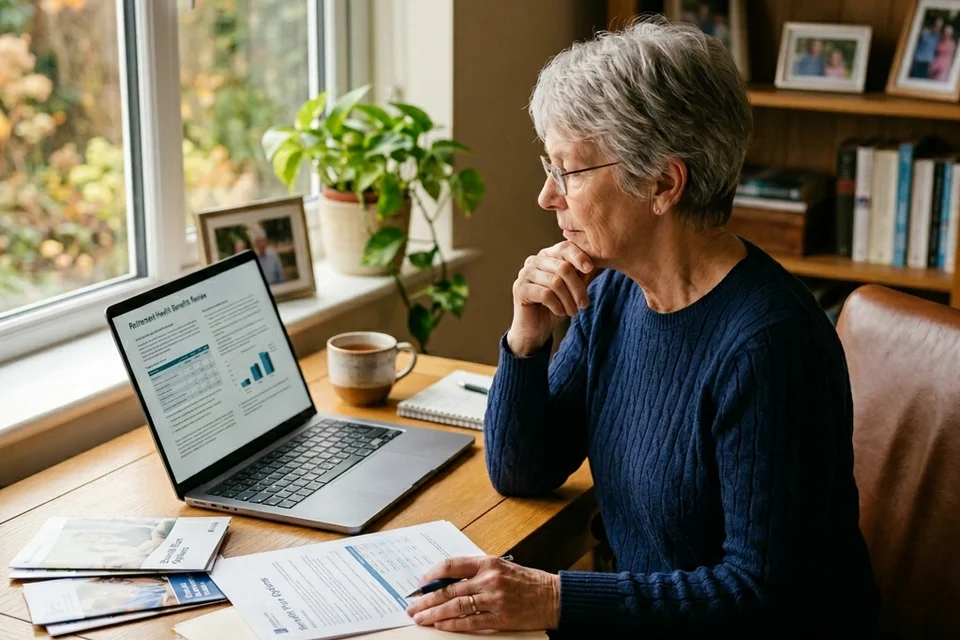 Older adult reviewing insurance paperwork and costs related to GLP-1 treatment