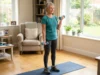 Senior adult doing resistance training to support muscle mass and metabolic rate after 60
