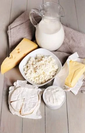 Dairy foods that may contribute to mucus