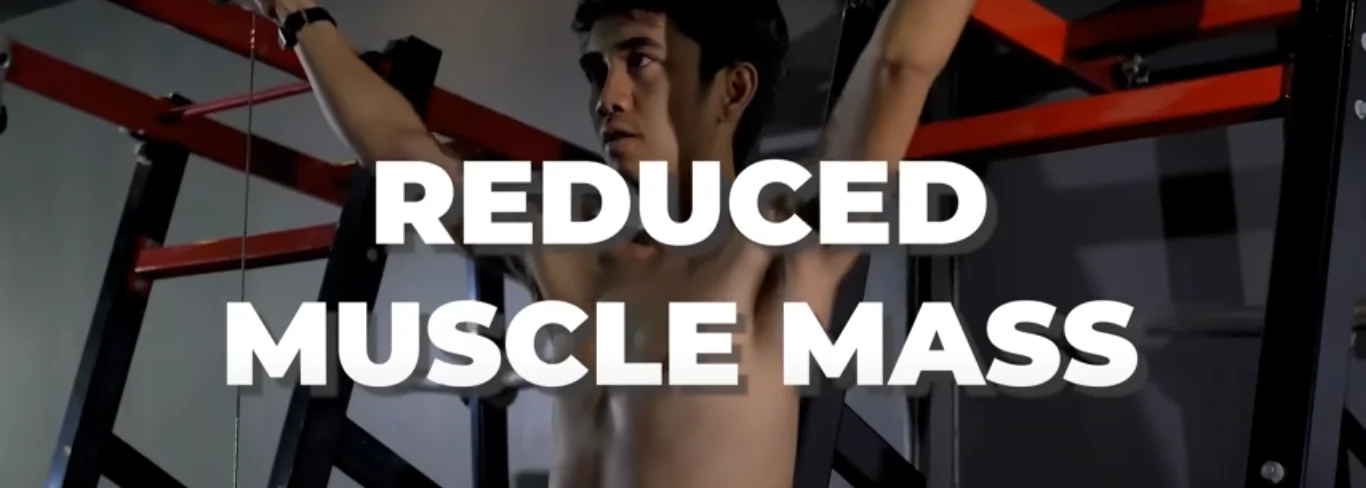 Muscle loss and weight gain illustration