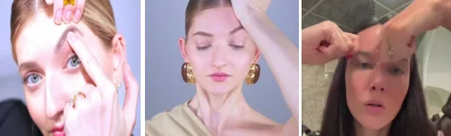 Brow massage eye strain