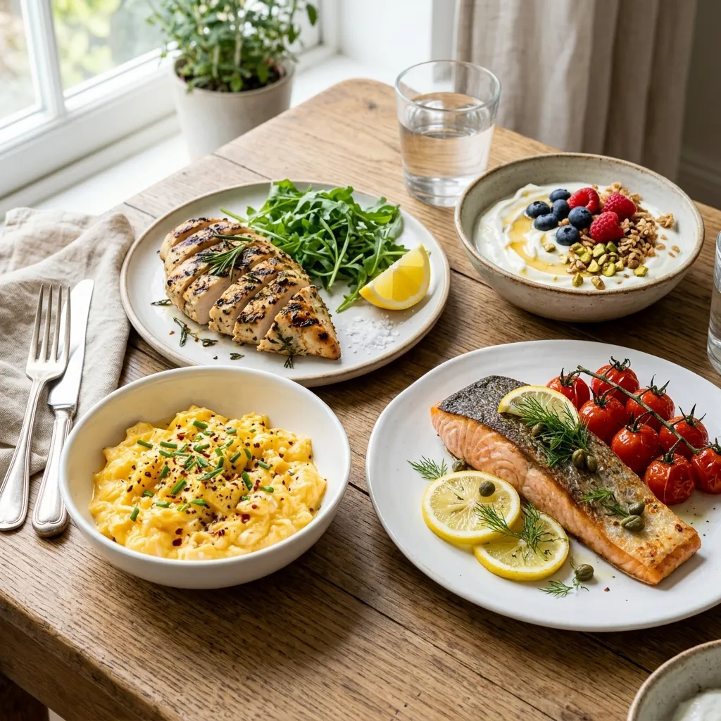High bioavailability protein sources for seniors including eggs chicken salmon and yogurt