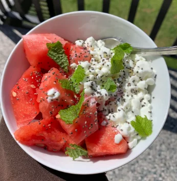 Cottage cheese watermelon