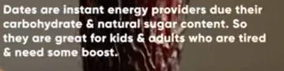 Dates natural carbohydrates energy