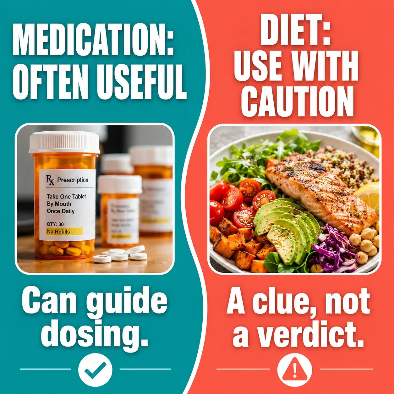 Medication DNA results are often useful while diet DNA results are a clue not a verdict