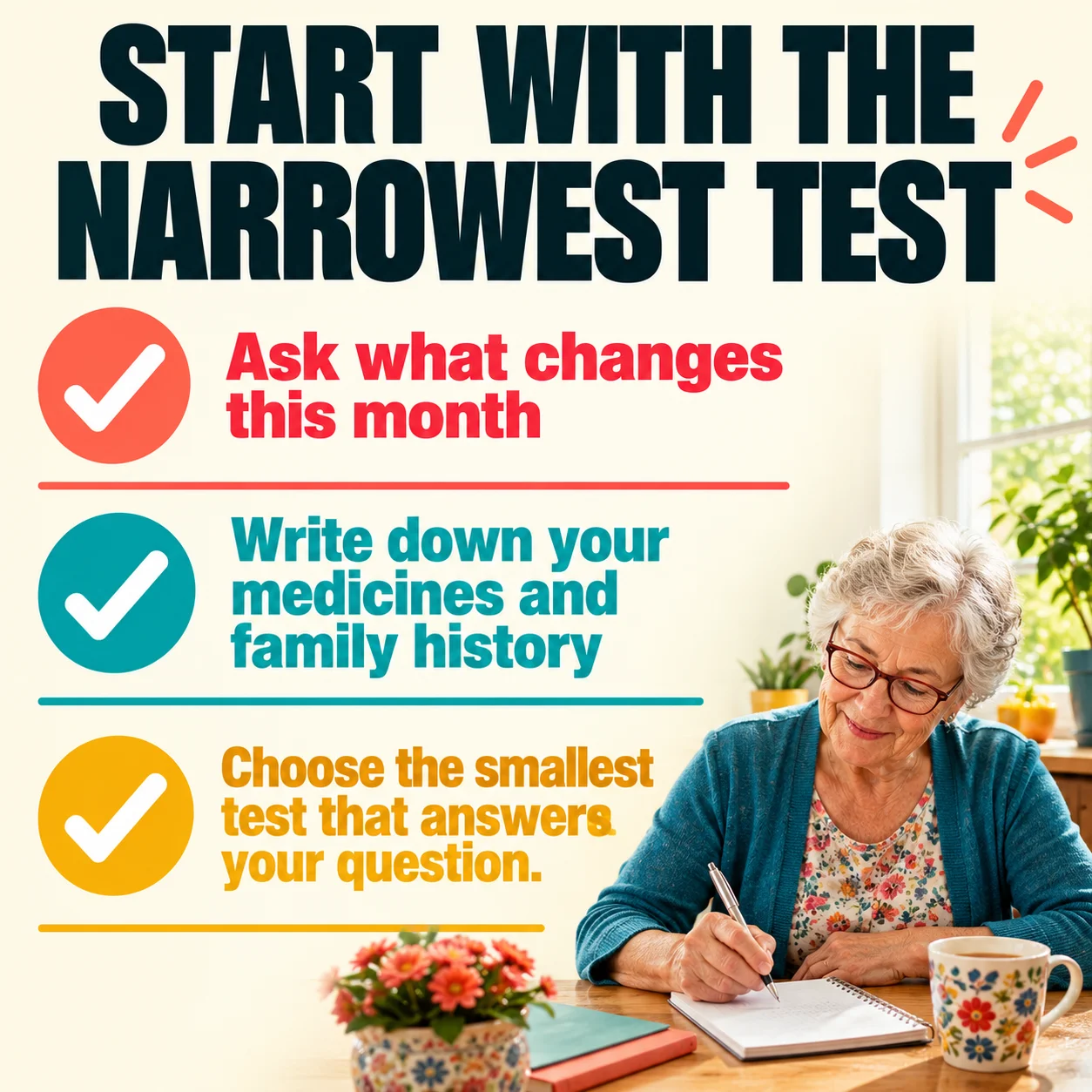 Checklist for choosing the narrowest DNA test that answers your question